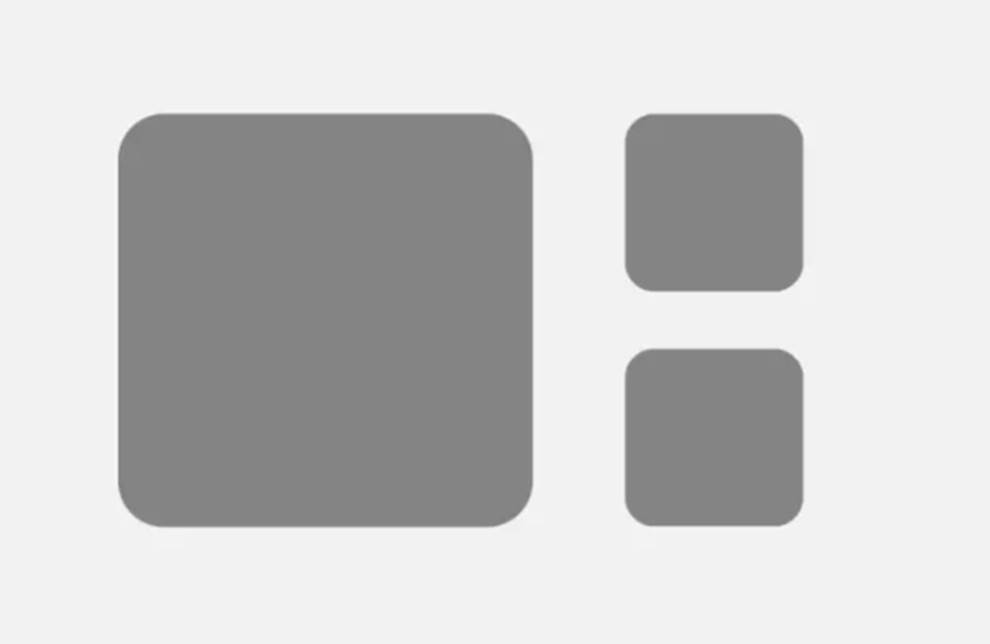 Большой квадрат сразу привлекает внимание.