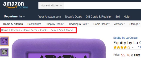Пример сокращенной навигации.