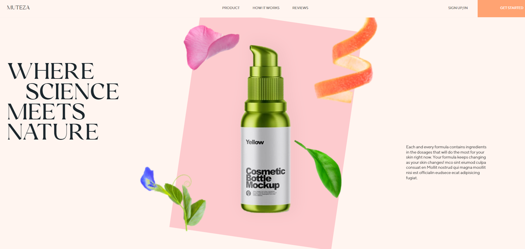 Удачное сочетание шрифтов, декоративных элементов и фото